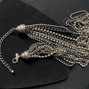 Chico’s multi layered silver tone necklace